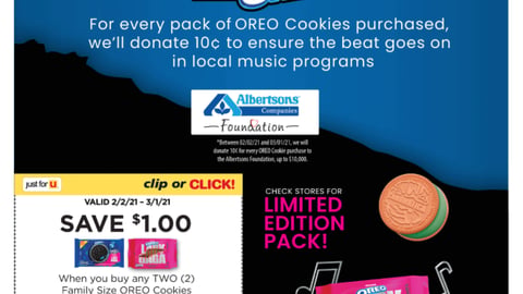 Albertsons 'Sing It with Oreo' Feature